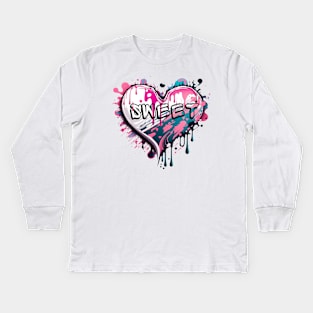 Sweet Sweet Heart Kids Long Sleeve T-Shirt